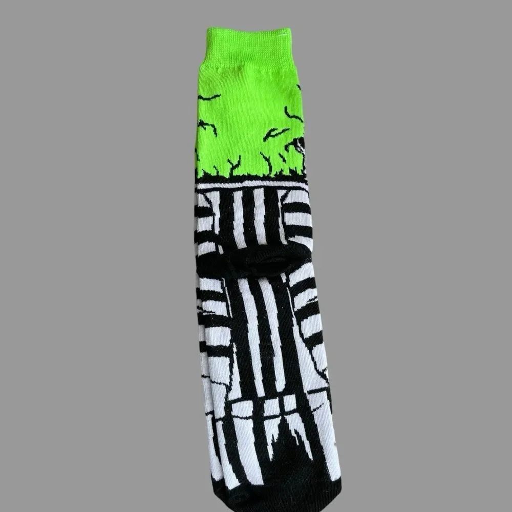 Beetlejuice Character Crew Socks Women’s 7-10 Halloween NWOT